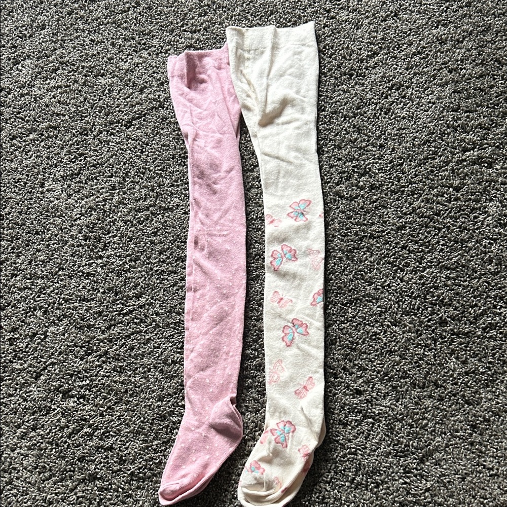Kids Pink and Cream Tights